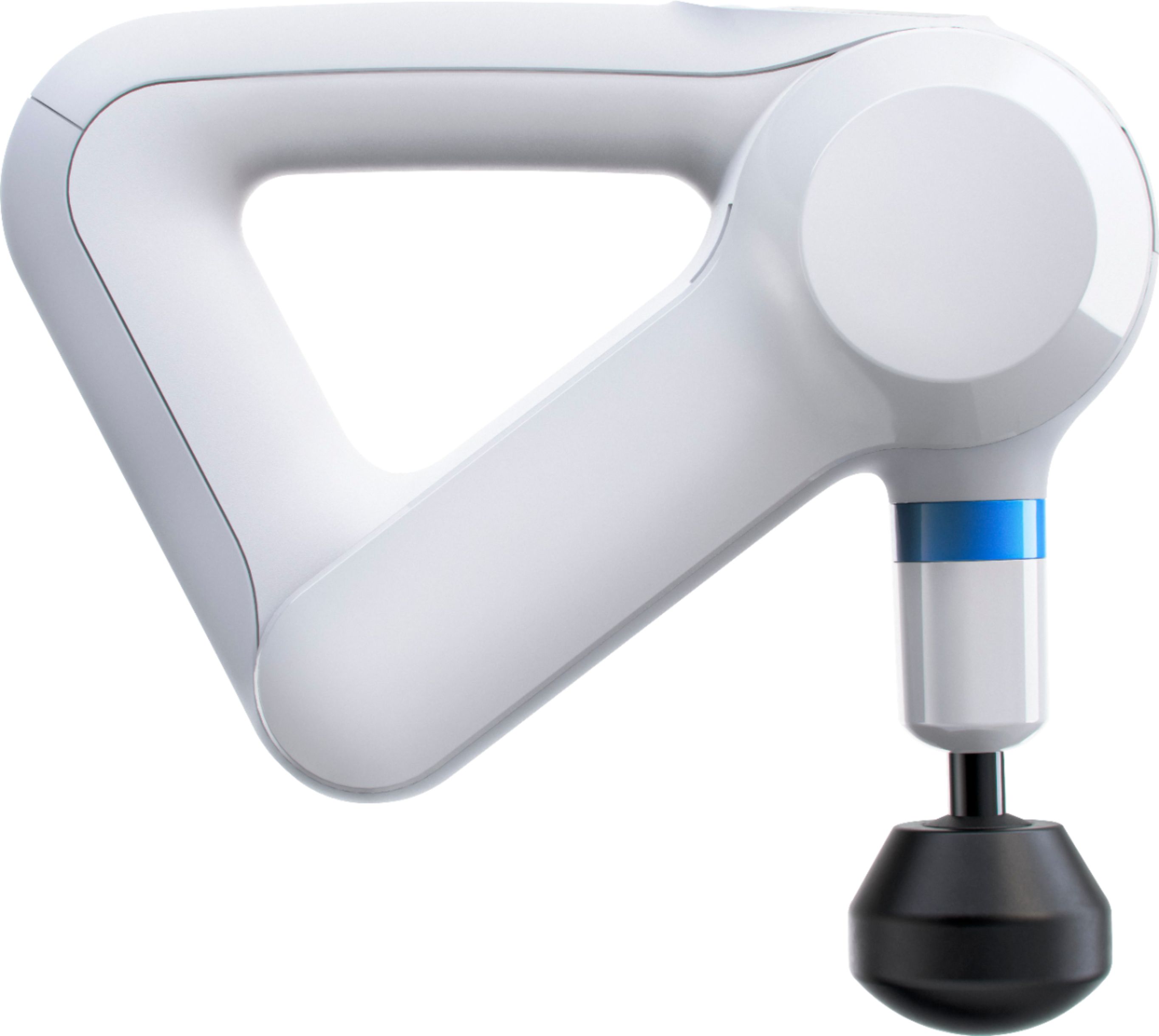 Left View: Therabody - Theragun Elite Bluetooth + App Enabled Massage Gun + 5 Attachments, 40lbs Force (Latest Model) - White