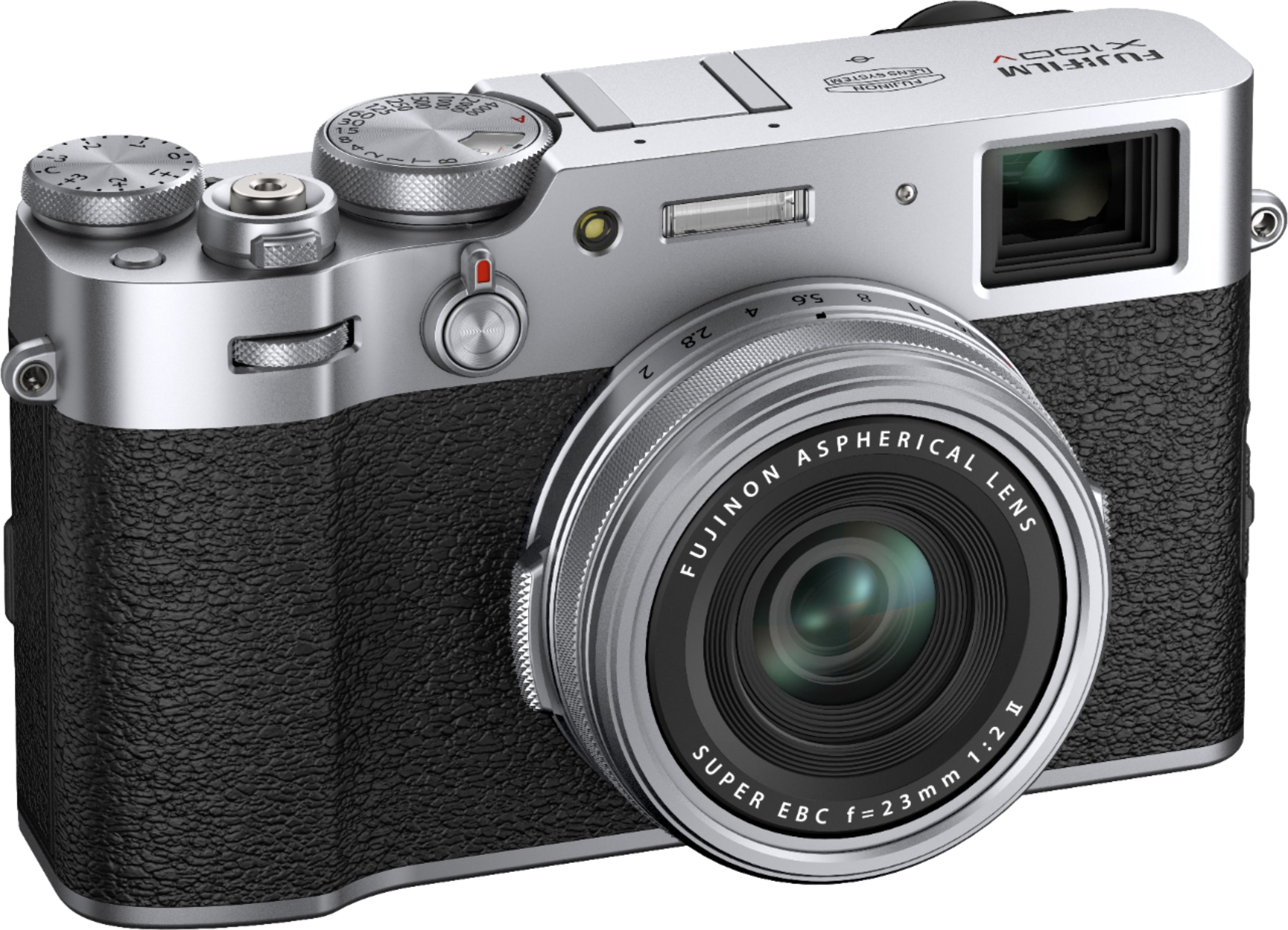 Left View: Fujifilm - X-Series X100V 26.1MP Digital Camera - Silver