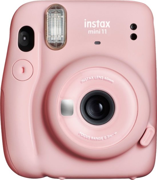 Bergbeklimmer slank Namaak Fujifilm instax mini 11 Instant Film Camera Blush Pink 16654774 - Best Buy