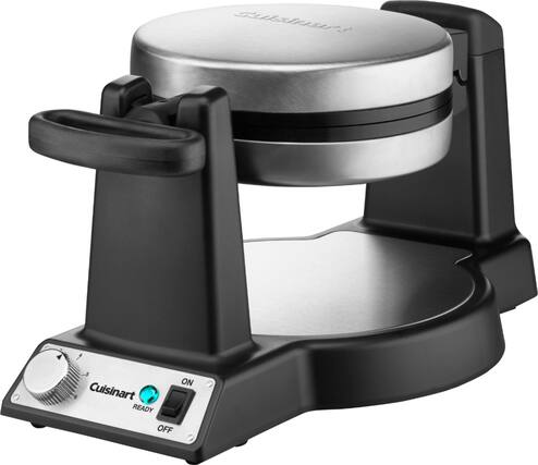 Angle. Cuisinart - Belgian 4 Triangle Waffles Flip Waffle Maker - Brushed Stainless Steel.