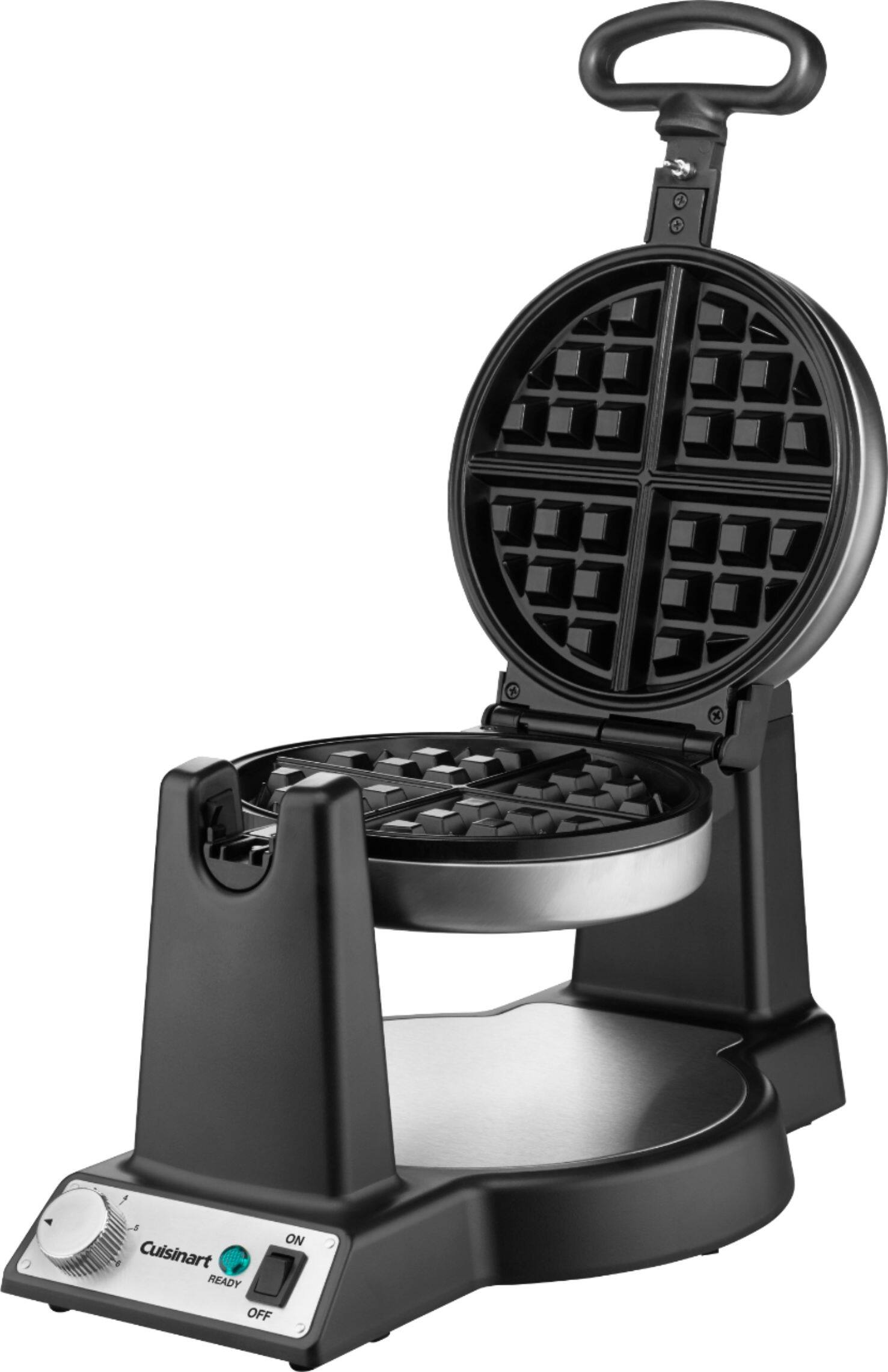 Alt View 12. Cuisinart - Belgian 4 Triangle Waffles Flip Waffle Maker - Brushed Stainless Steel.