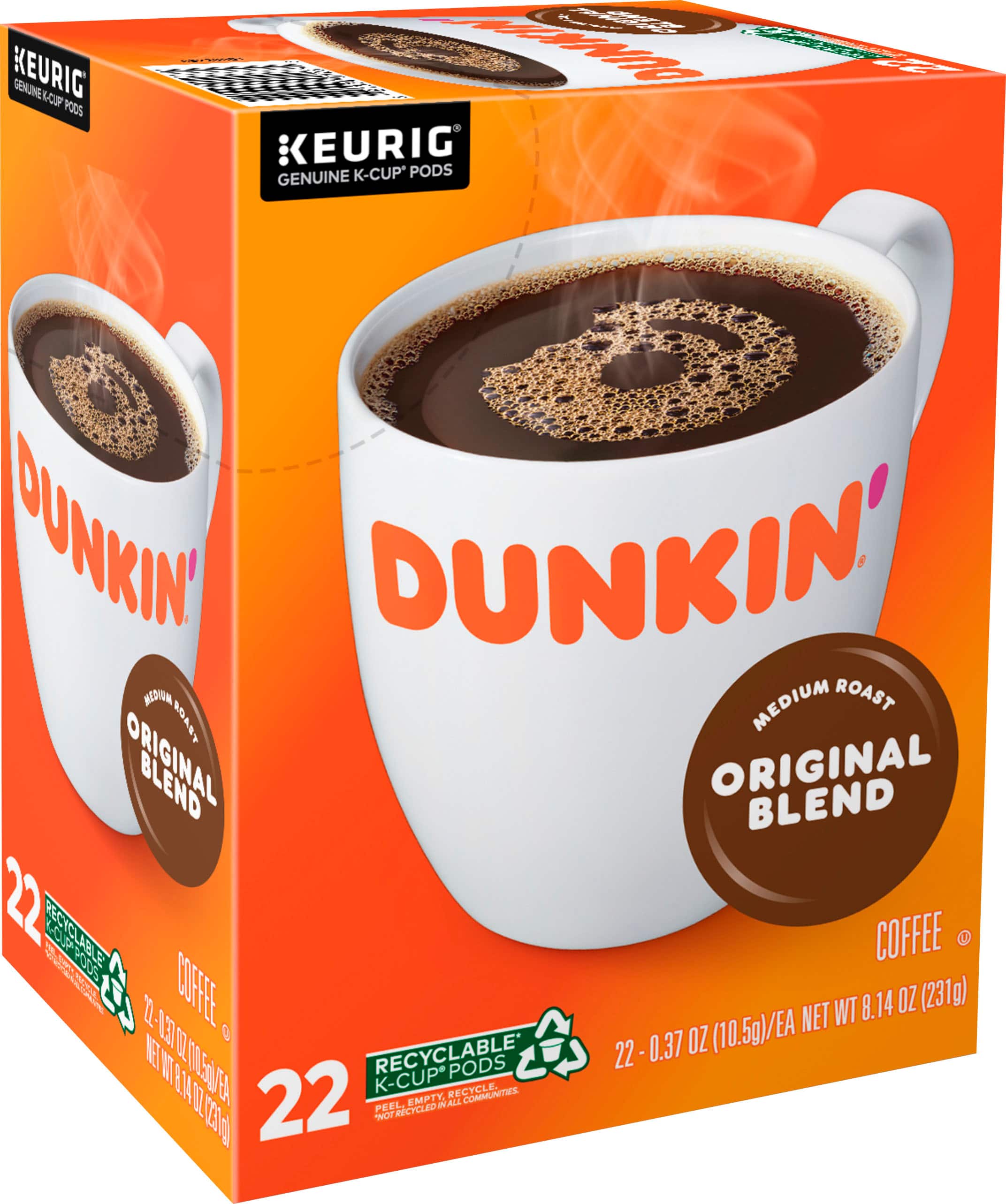 Alt View 12. Dunkin' Donuts - Dunkin' Donuts Original Blend Coffee, Keurig Single-Serve K-Cup Pods, Medium Roast, 22 Count.