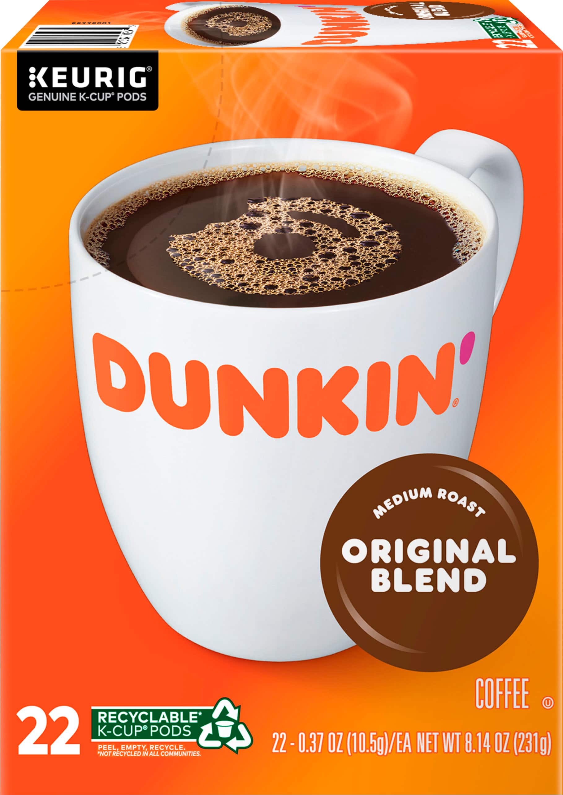 Alt View 14. Dunkin' Donuts - Dunkin' Donuts Original Blend Coffee, Keurig Single-Serve K-Cup Pods, Medium Roast, 22 Count.