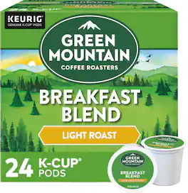 Green Mountain Coffee - Roasters Breakfast Blend Keurig Single Serve K-Cup Pods, 24 Count