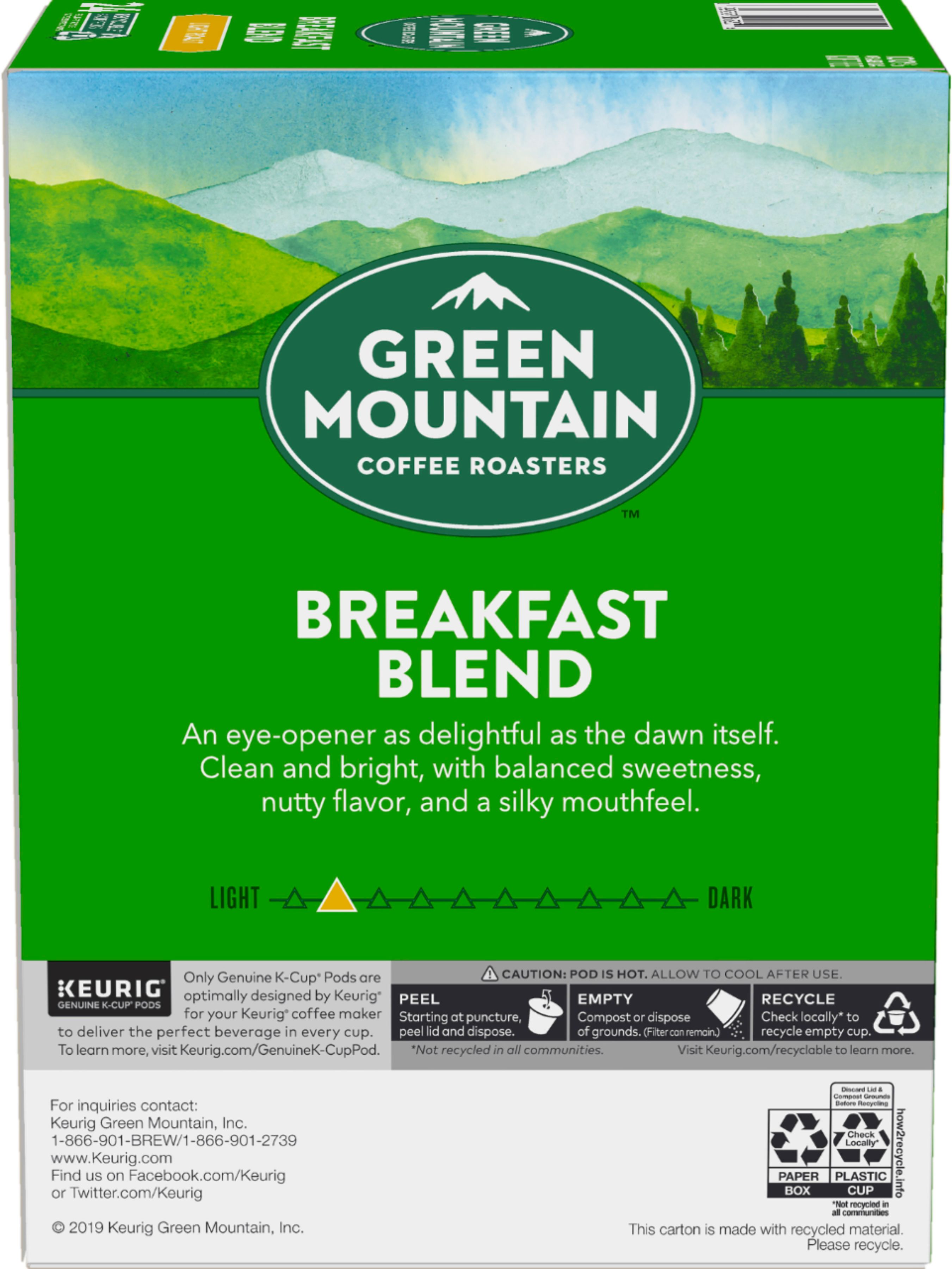 Keurig 24 Vue Packs Green Mountain Breakfast Blend Travel Mug Size 