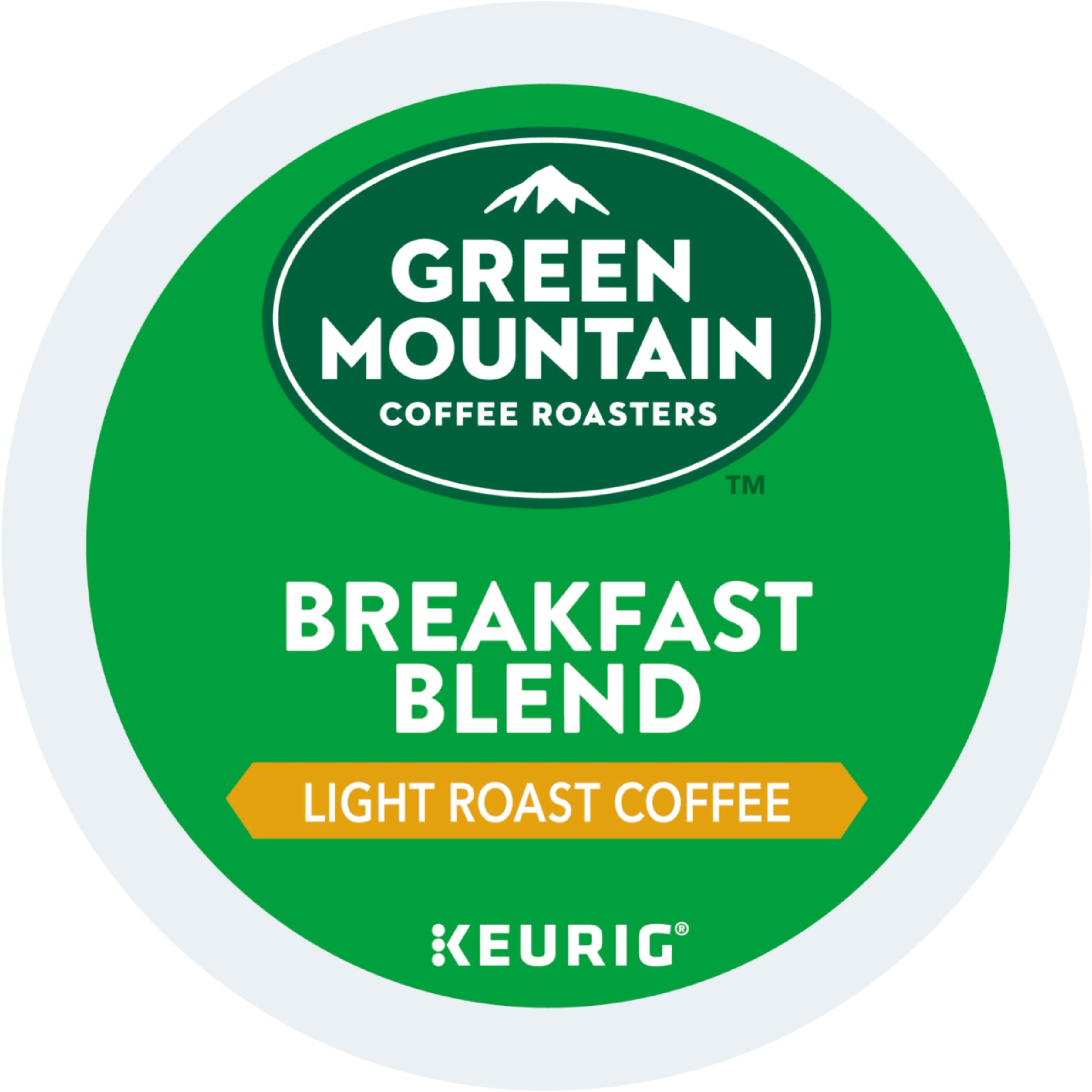 Left View: Green Mountain Coffee - Half Caff Coffee, Keurig Single-Serve K-Cup pods, Medium Roast, 24 Count