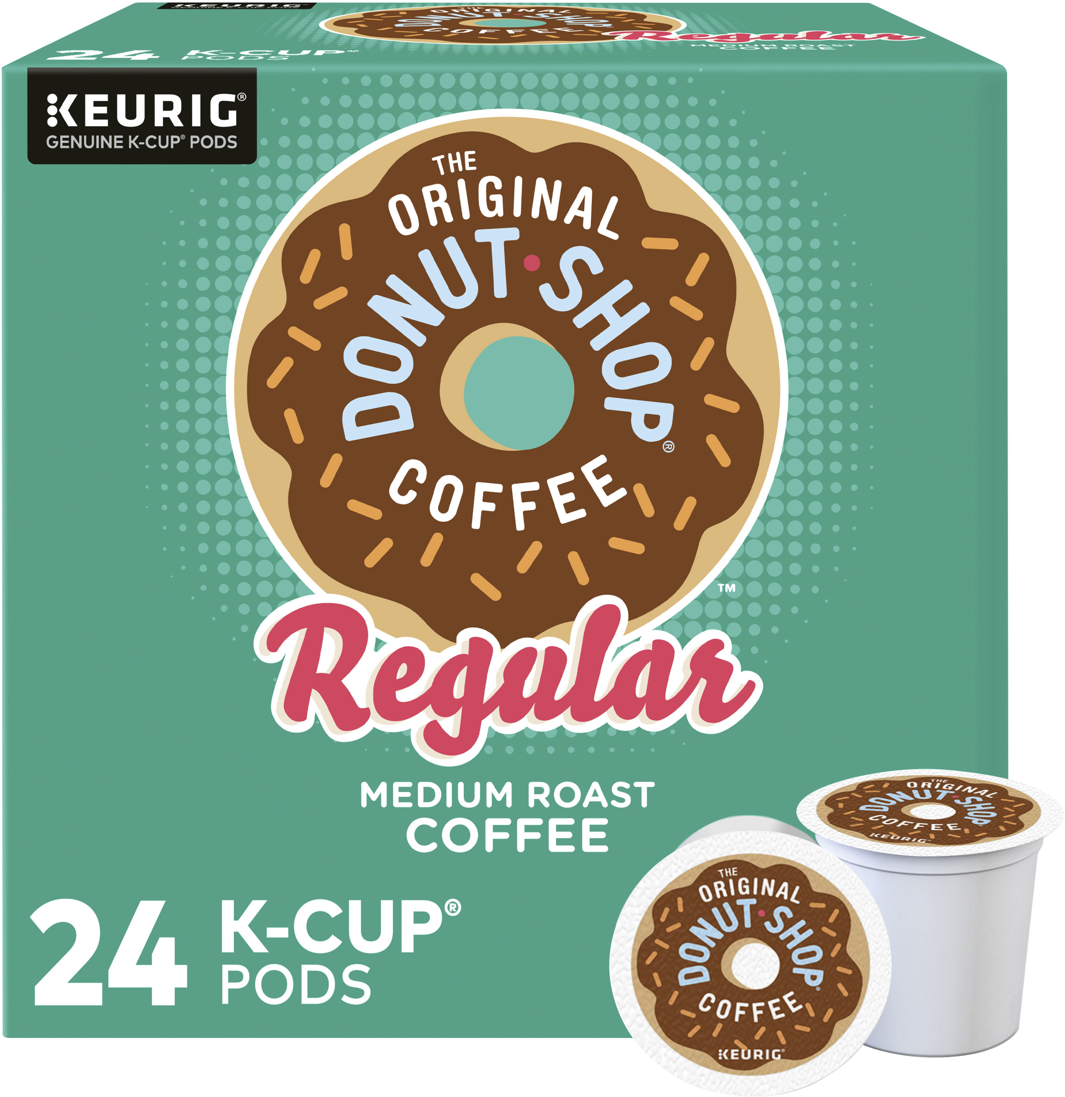 The Original Donut Shop - Regular Keurig Single-Serve K-Cup Pods, Medium Roast Coffee, 24 Count