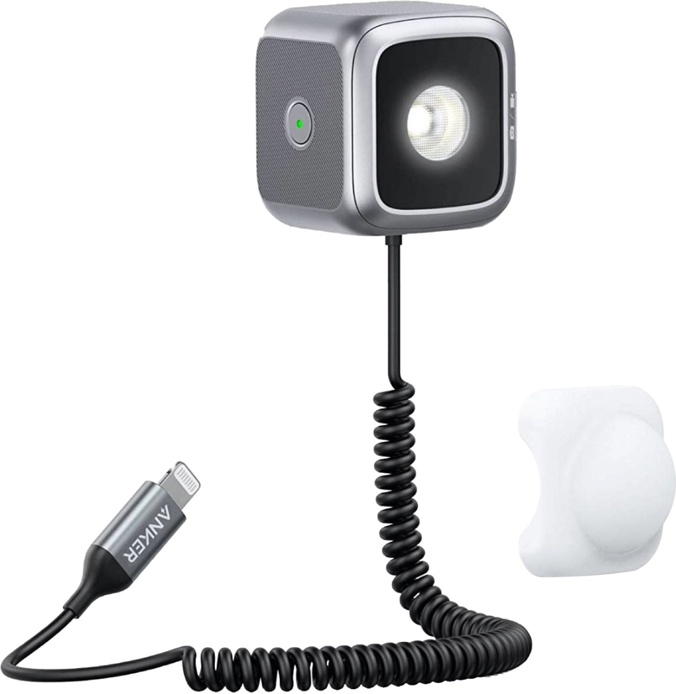 Angle View: Anker - External LED Flash for Apple iPhone 12/12 Mini/12 Pro/11 Pro Max and iPhone 11/11 Pro/11 Pro Max