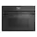 Front. Fisher & Paykel - Minimal 24" Built-In Single Electric Convection Wall Oven - Black.