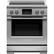 Front. Fisher & Paykel - Professional 4.0 Cu. Ft. Freestanding Electric Induction True Convection Range with Self-Cleaning - Stainless Steel/Black Glass.