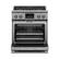 Alt View 11. Fisher & Paykel - Professional 4 Cu. Ft. Freestanding Dual Fuel True Convection Range with Self-Cleaning - Stainless Steel/Black Glass.