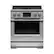 Front. Fisher & Paykel - Professional 4 Cu. Ft. Freestanding Dual Fuel True Convection Range with Self-Cleaning - Stainless Steel/Black Glass.