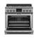 Alt View 13. Fisher & Paykel - Professional 4 Cu. Ft. Freestanding Dual Fuel True Convection Range with Self-Cleaning - Stainless Steel/Black Glass.