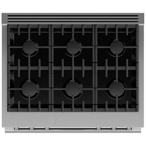 Alt View 11. Fisher & Paykel - Professional 4.8 Cu. Ft. Freestanding Dual Fuel True Convection Range with Self-Cleaning - Stainless Steel/Black Glass.