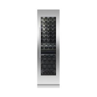 Fisher & Paykel - ActiveSmart 91-Bottle Built-In Dual Zone Wine Cooler - Stainless Steel - Front_Zoom