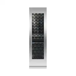 Fisher & Paykel - ActiveSmart 91-Bottle Built-In Dual Zone Wine Cooler - Stainless Steel