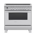 Fisher & Paykel - Classic Series 4.9 Cu. Ft. Freestanding Electric Induction Convection Range with Self-Cleaning - Stainless Steel