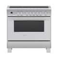 Fisher & Paykel - 36 in. Wide 5 Elements Classic Series 4.9 Cu. Ft. Freestanding Electric Induction Convection Range with Self-Cleaning - Stainless Steel