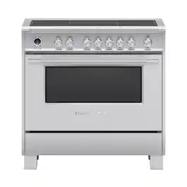 Fisher & Paykel - Classic Series 4.9 Cu. Ft. Freestanding Electric Induction Convection Range with Self-Cleaning - Stainless Steel