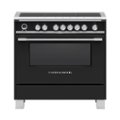 Fisher & Paykel - Classic Series 4.9 Cu. Ft. Freestanding Electric Induction Convection Range with Self-Cleaning - Black