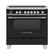 Front. Fisher & Paykel - Classic Series 4.9 Cu. Ft. Freestanding Electric Induction Convection Range with Self-Cleaning - Black.