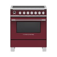 Fisher & Paykel - Classic Series 3.5 Cu. Ft. Freestanding Electric Induction True Convection Range with Self-Cleaning - Red - Front_Zoom