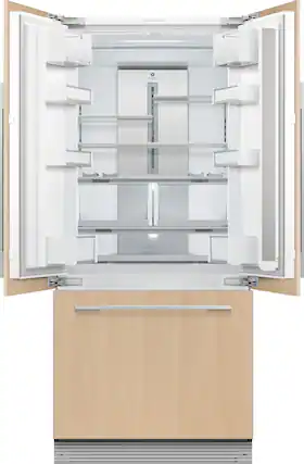Front. Fisher & Paykel - ActiveSmart 14.7 Cu. Ft. French Door Built-In Refrigerator - Custom Panel Ready.
