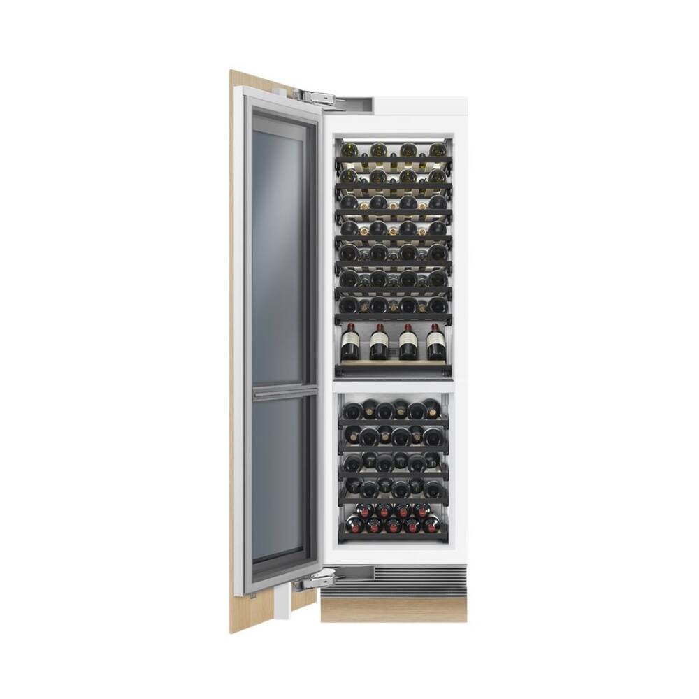 Alt View 14. Fisher & Paykel - ActiveSmart 91-Bottle Built-In Dual Zone Wine Cooler - Stainless Steel.