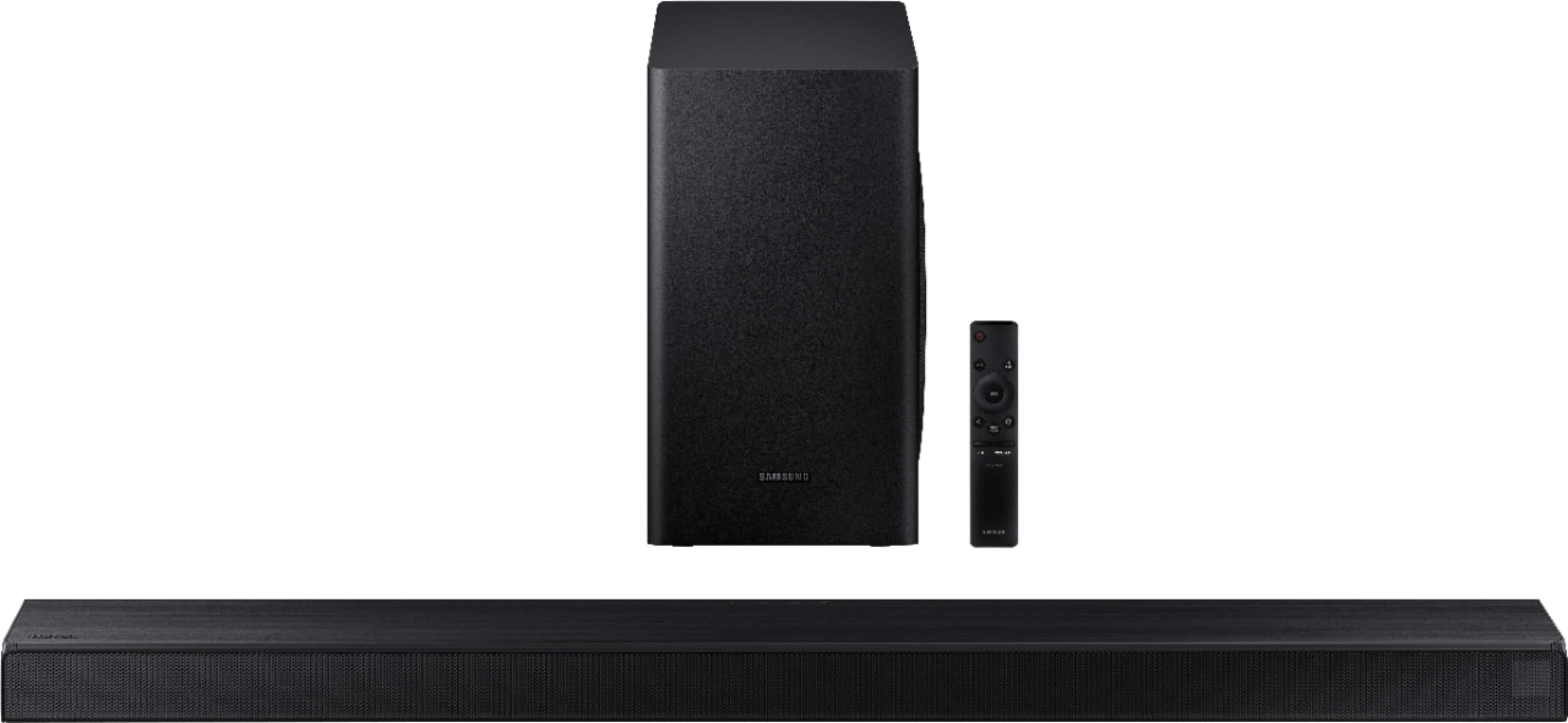 Front. Samsung - 3.1-Channel Soundbar with Wireless Subwoofer and DTS Virtual:X/Dolby Digital - Black.