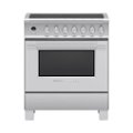 Fisher & Paykel - Classic Series 3.5 Cu. Ft. Freestanding Electric Induction True Convection Range with Self-Cleaning - Stainless Steel