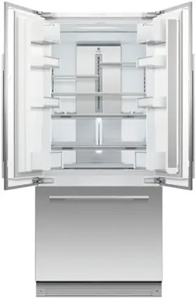 Front. Fisher & Paykel - ActiveSmart 14.7 Cu. Ft. French Door Built-In Refrigerator - Custom Panel Ready.