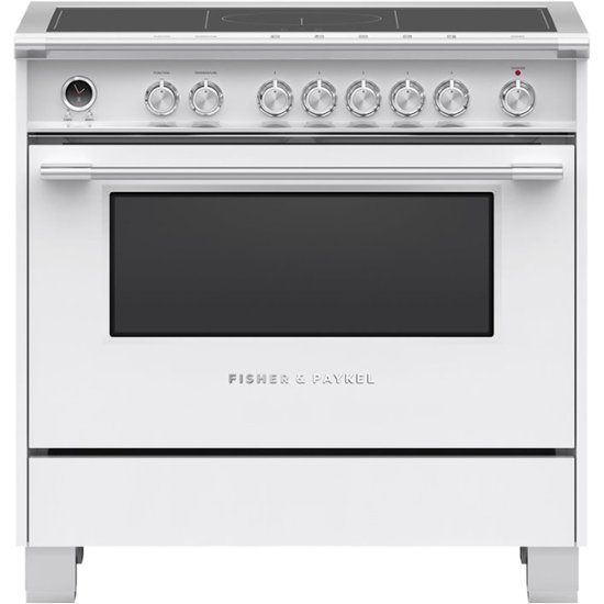Fisher & Paykel – Classic Series 4.9 Cu. Ft. Freestanding Electric Induction Convection Range with Self-Cleaning – White