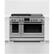Alt View 11. Fisher & Paykel - Professional 6.9 Cu. Ft. Freestanding Double Oven Dual Fuel True Convection Range with Self-Cleaning - Stainless Steel/Black Glass.