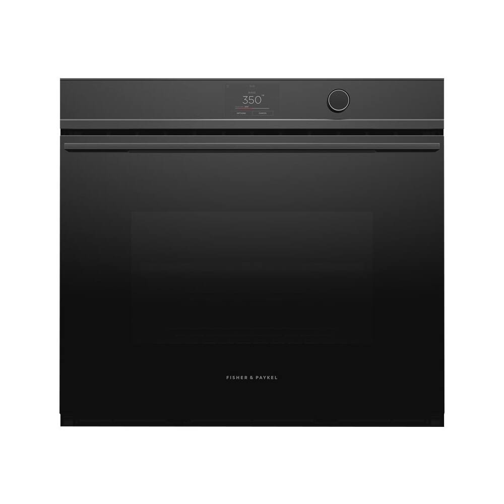 Front. Fisher & Paykel - Contemporary 30" Built-In Single Electric Convection Oven - Black.