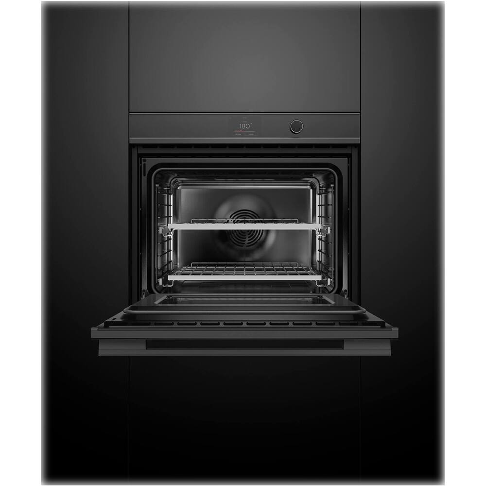 Alt View 11. Fisher & Paykel - Contemporary 30" Built-In Single Electric Convection Oven - Black.
