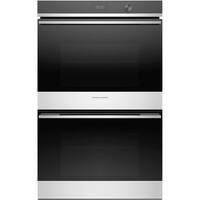 Fisher & Paykel - Contemporary 30" Built-In Double Electric Convection Wall Oven - Stainless steel - Front_Zoom