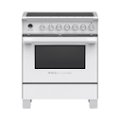 Front. Fisher & Paykel - Classic Series 3.5 Cu. Ft. Freestanding Electric True Convection Range with Self-Cleaning - Silver.