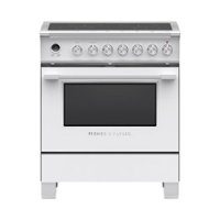 Fisher & Paykel - Classic Series 3.5 Cu. Ft. Freestanding Electric Induction True Convection Range with Self-Cleaning - White - Front_Zoom