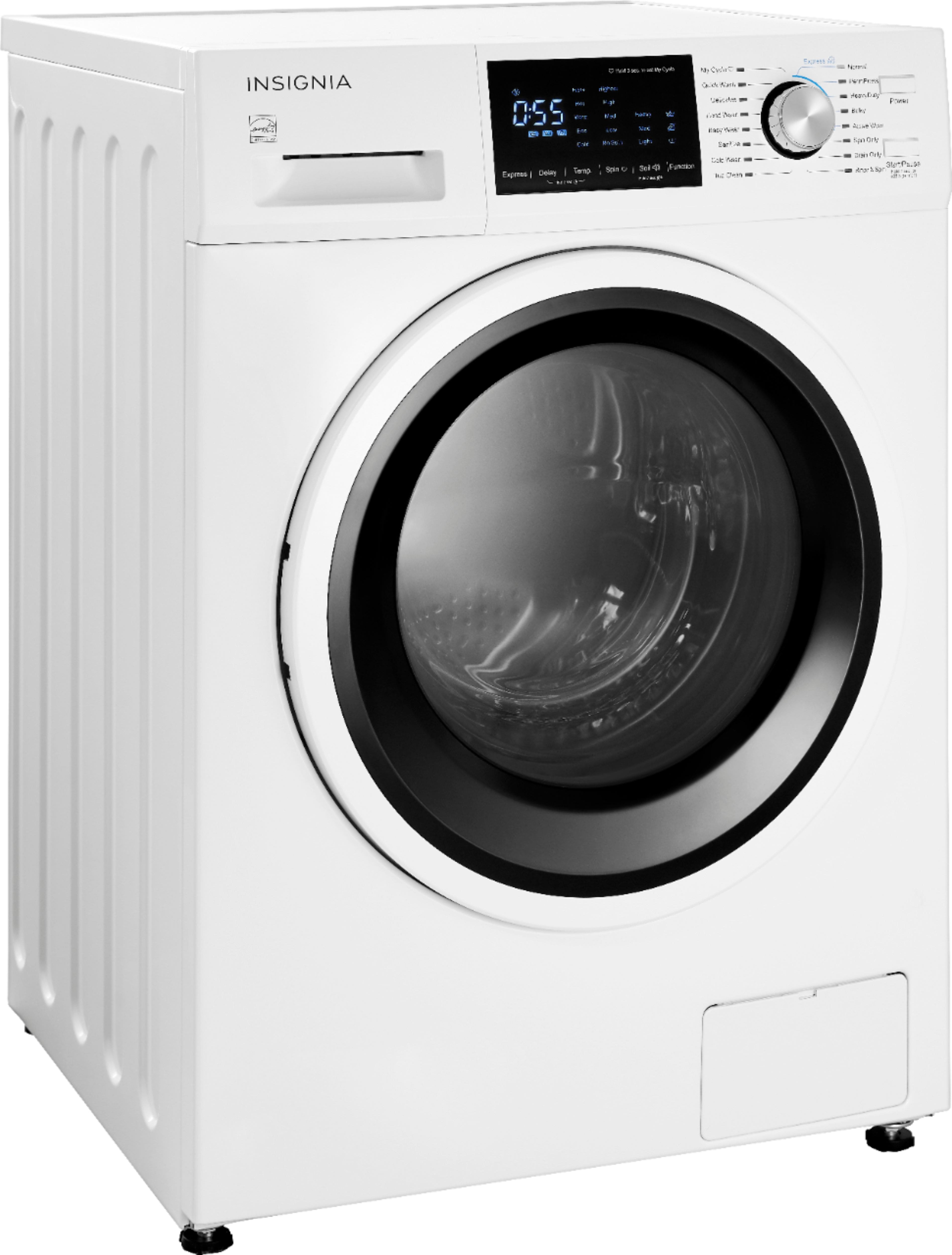 Alt View 5. Insignia™ - 2.7 Cu. Ft. High Efficiency Stackable Front Load Washer with ENERGY STAR Certification - White.