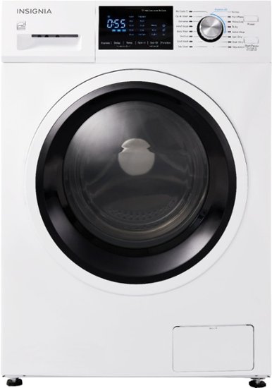 Insignia™ - 2.7 Cu. Ft. High Efficiency Stackable Front Load Washer - White