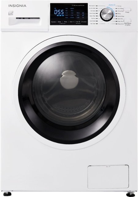 Front Zoom. Insignia™ - 2.7 Cu. Ft. High Efficiency Stackable Front Load Washer with ENERGY STAR Certification - White.