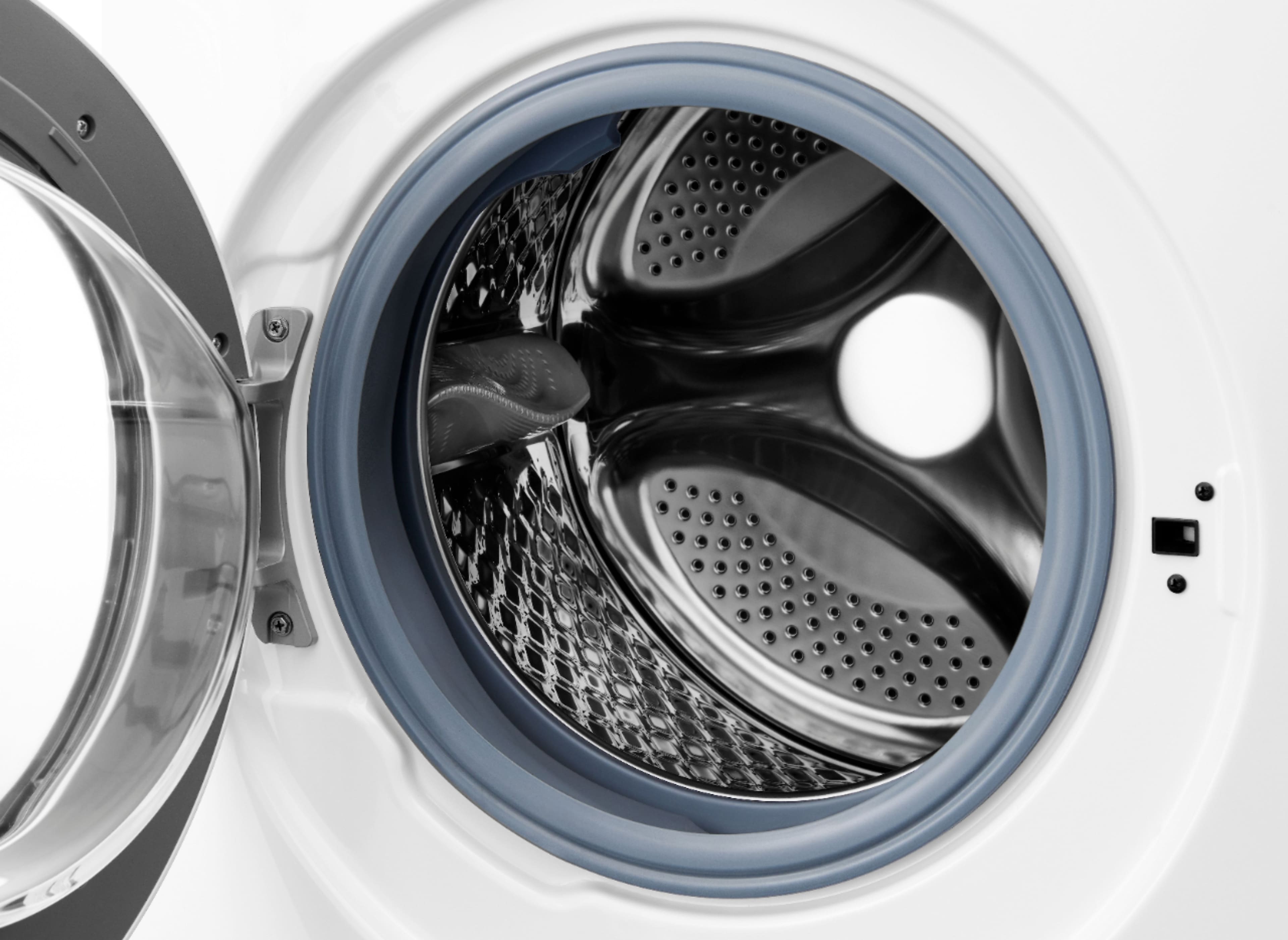 Alt View 2. Insignia™ - 2.7 Cu. Ft. High Efficiency Stackable Front Load Washer with ENERGY STAR Certification - White.