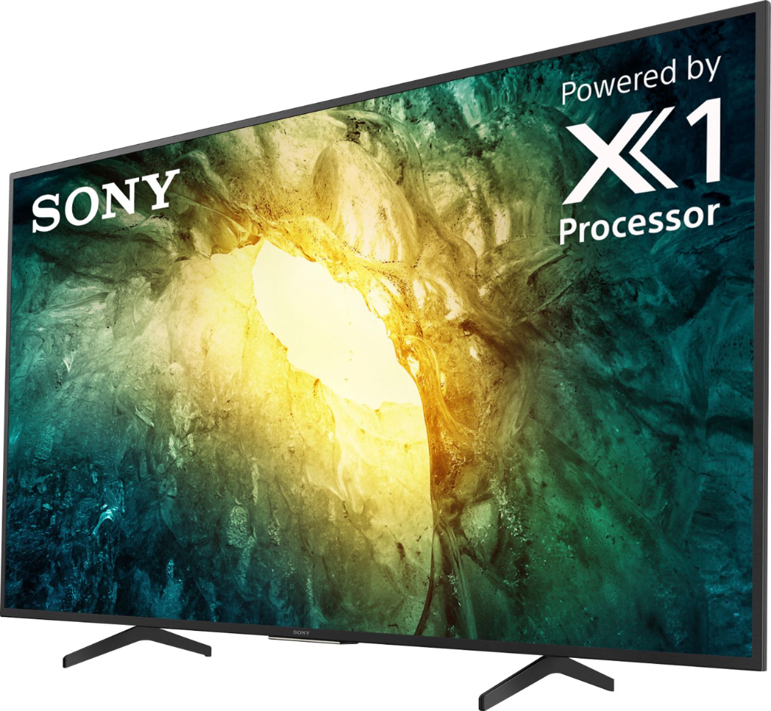 Left View: Sony - 55" Class X750H Series LED 4K UHD Smart Android TV