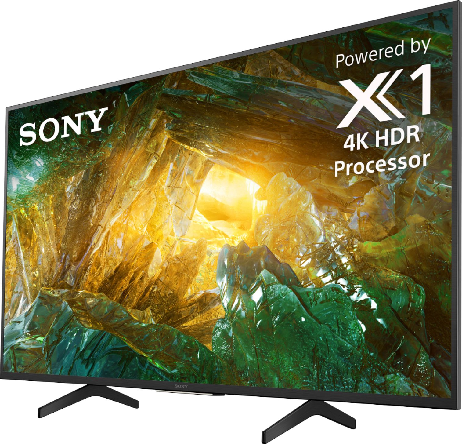 Left View: Sony - 49" Class X800H Series LED 4K UHD Smart Android TV