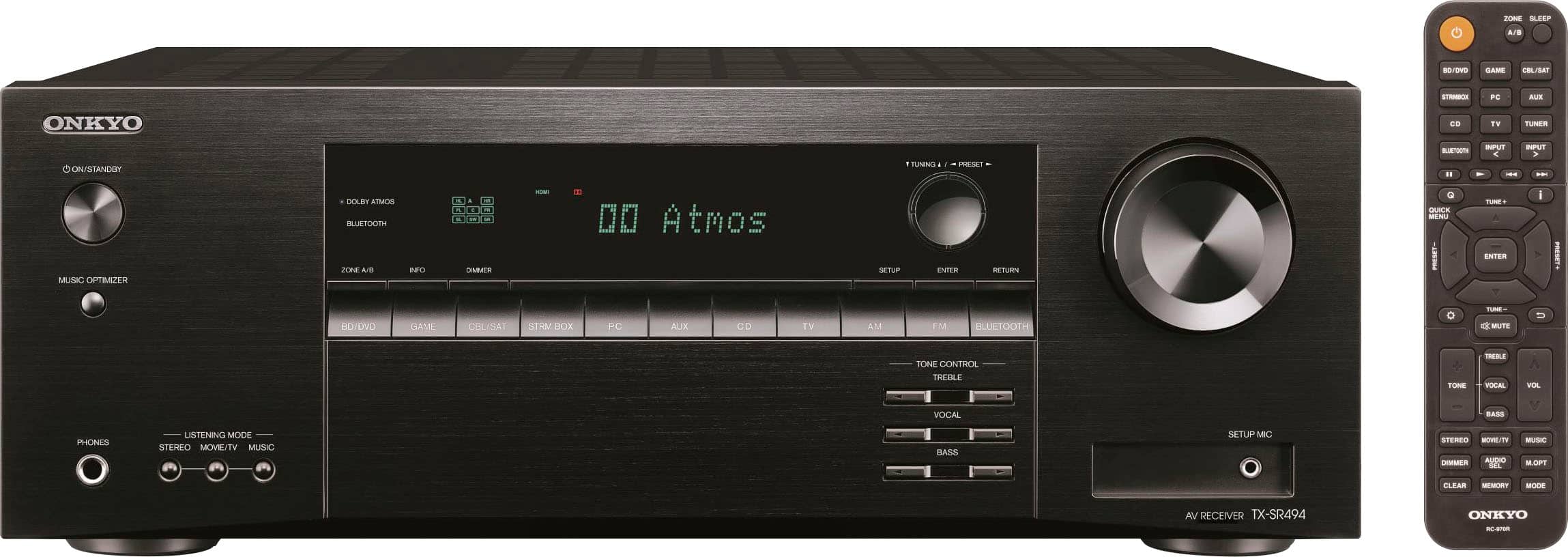 Alt View 12. Onkyo - TX-SR494 7.2-Channel A/V Receiver - Black.