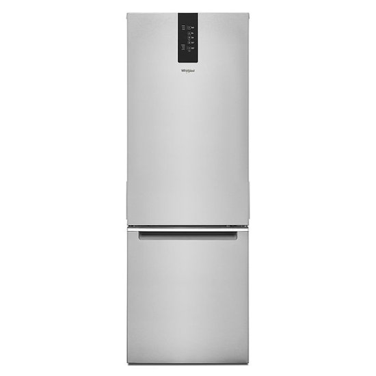 Front Zoom. Whirlpool - 12.7 Cu. Ft. Bottom-Freezer Counter-Depth Refrigerator - Stainless steel.