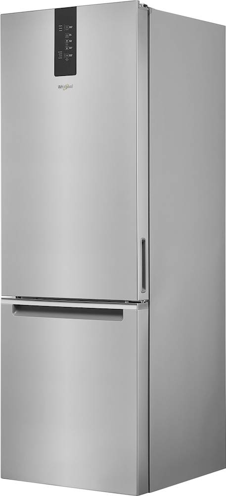 Left View: Whirlpool WRB533CZJZ 12.7 Cu. Ft. Bottom-Freezer Counter-Depth Refrigerator