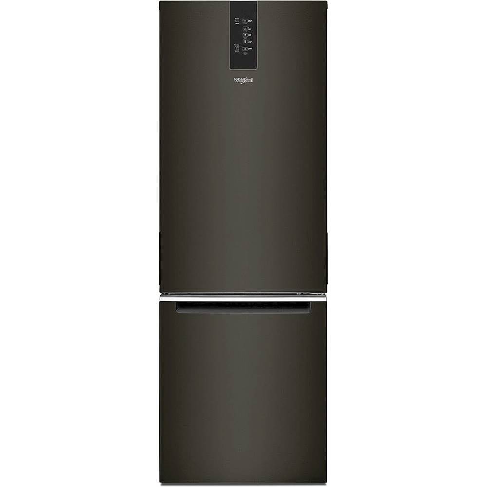 Whirlpool - 12.7 Cu. Ft. Bottom-Freezer Counter-Depth Refrigerator - Fingerprint Resistant Black Stainless