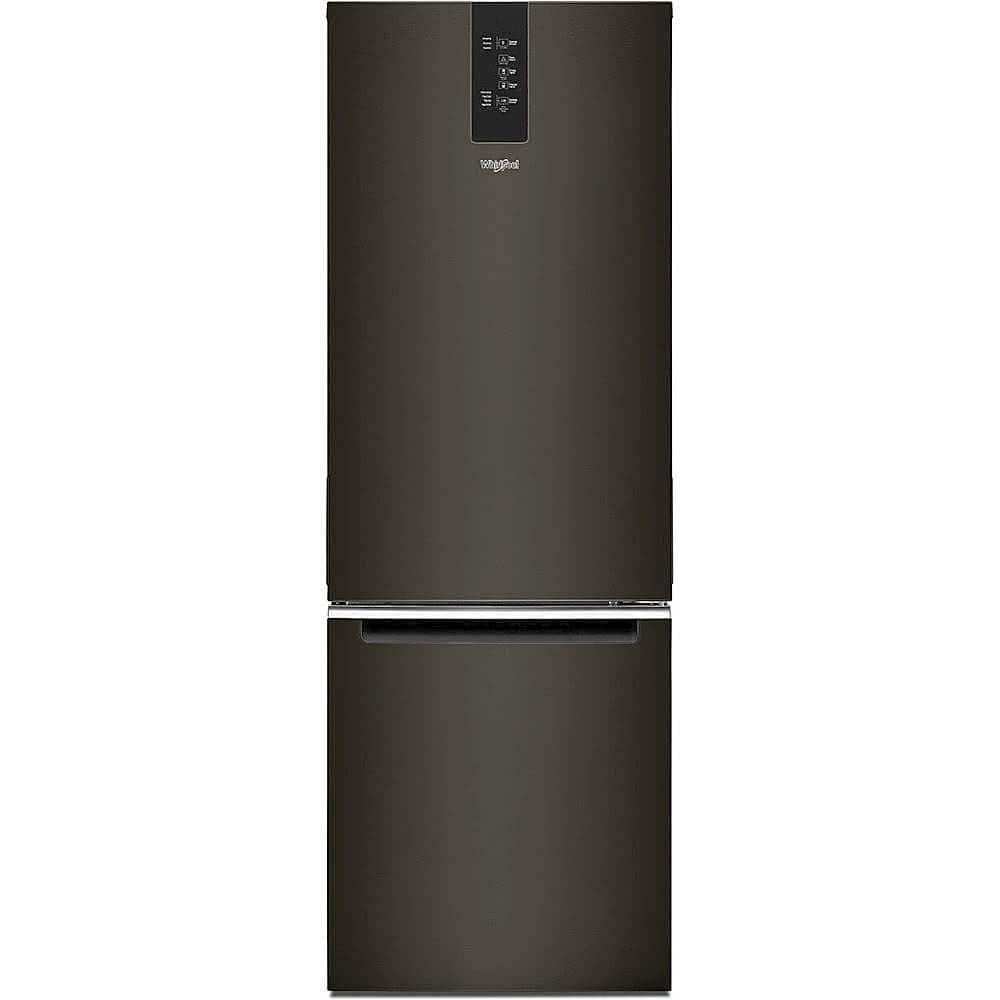 Whirlpool - 12.7 Cu. Ft. Bottom-Freezer Counter-Depth Refrigerator - Black Stainless Steel - Front_Zoom