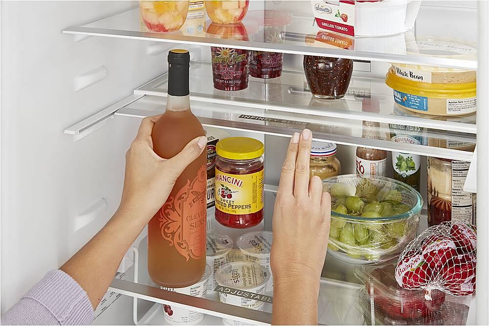 Alt View 11. Whirlpool - 12.7 Cu. Ft. Bottom-Freezer Counter-Depth Refrigerator - Fingerprint Resistant Black Stainless.